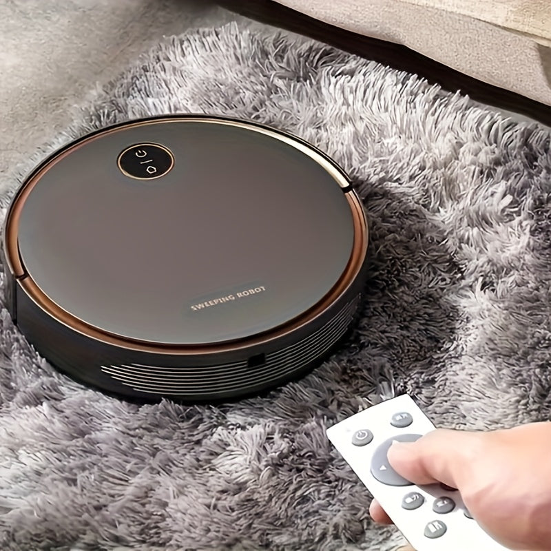 3-in-1 Automatic Floor Cleaner - Vacuum, Mop & Sweep Combo with Infrared Induction, Rechargeable 2000mAh Lithium Battery, Dual Voltage (110V/220V), European Plug