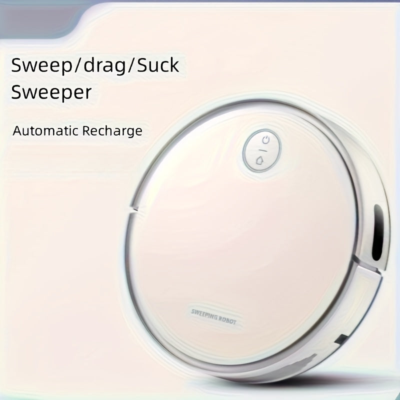 3-in-1 Automatic Floor Cleaner - Vacuum, Mop & Sweep Combo with Infrared Induction, Rechargeable 2000mAh Lithium Battery, Dual Voltage (110V/220V), European Plug