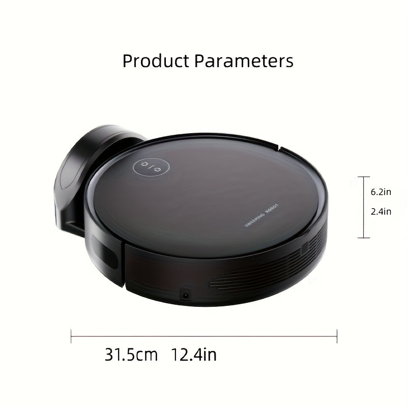 3-in-1 Automatic Floor Cleaner - Vacuum, Mop & Sweep Combo with Infrared Induction, Rechargeable 2000mAh Lithium Battery, Dual Voltage (110V/220V), European Plug