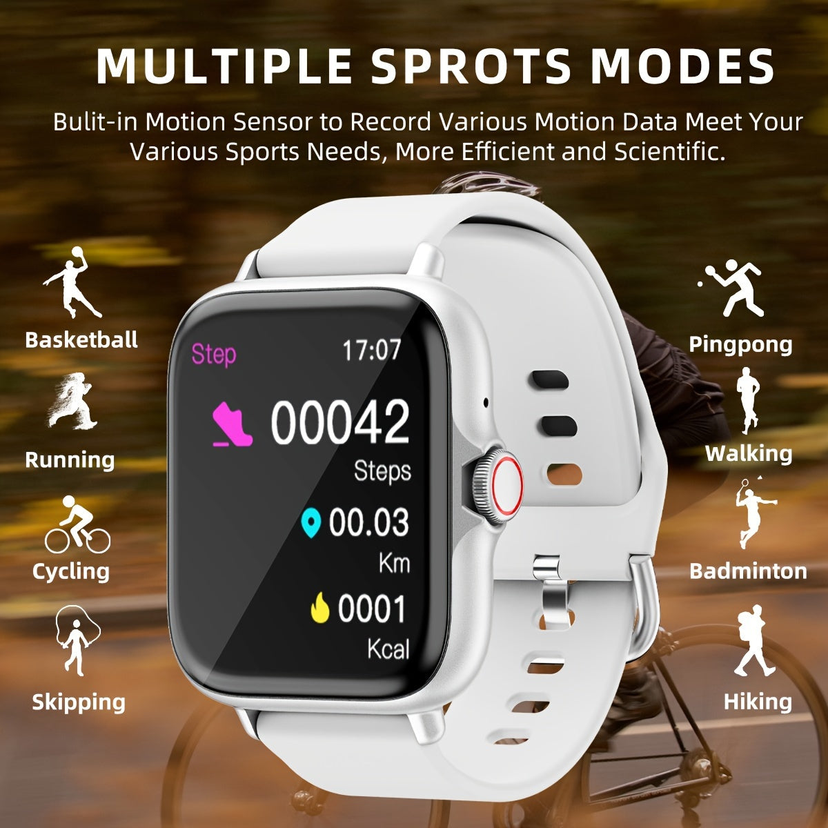 Limited Edition horloge, volledig aanraakscherm, activiteitstracker met bel- en berichtfuncties, stappenteller, meerdere sportmodi, compatibel met iOS/Android-apparaten, eenvoudige stijl, ideaal cadeau voor elke gelegenheid