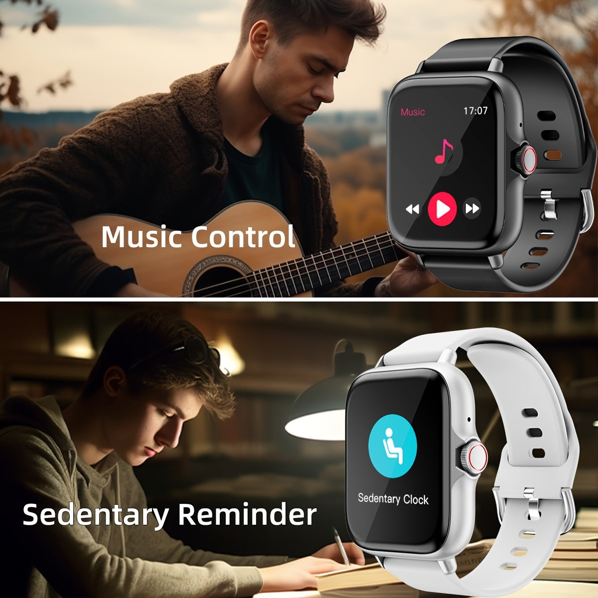 Limited Edition horloge, volledig aanraakscherm, activiteitstracker met bel- en berichtfuncties, stappenteller, meerdere sportmodi, compatibel met iOS/Android-apparaten, eenvoudige stijl, ideaal cadeau voor elke gelegenheid