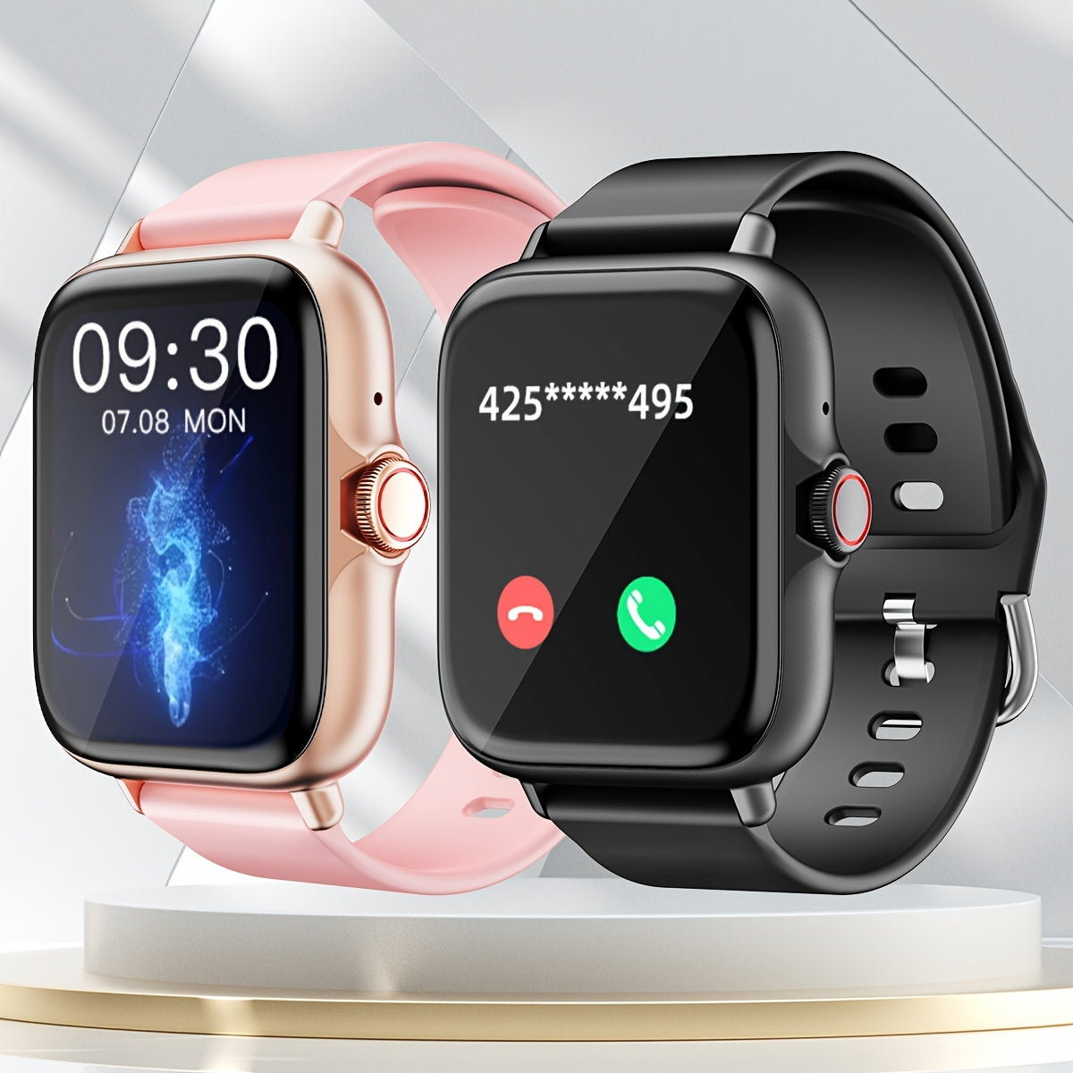 Limited Edition horloge, volledig aanraakscherm, activiteitstracker met bel- en berichtfuncties, stappenteller, meerdere sportmodi, compatibel met iOS/Android-apparaten, eenvoudige stijl, ideaal cadeau voor elke gelegenheid
